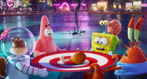 Spongebob, Patrick, Sandy und Mr. Krabs
