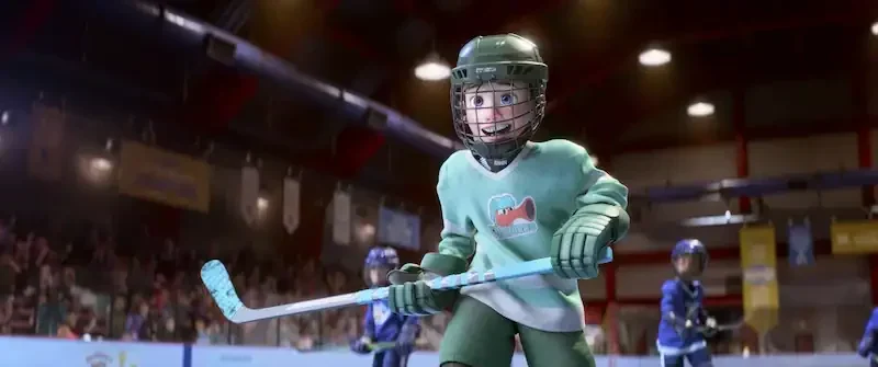 alles steht kopf 2: riley in eiskockey montur während dem spiel