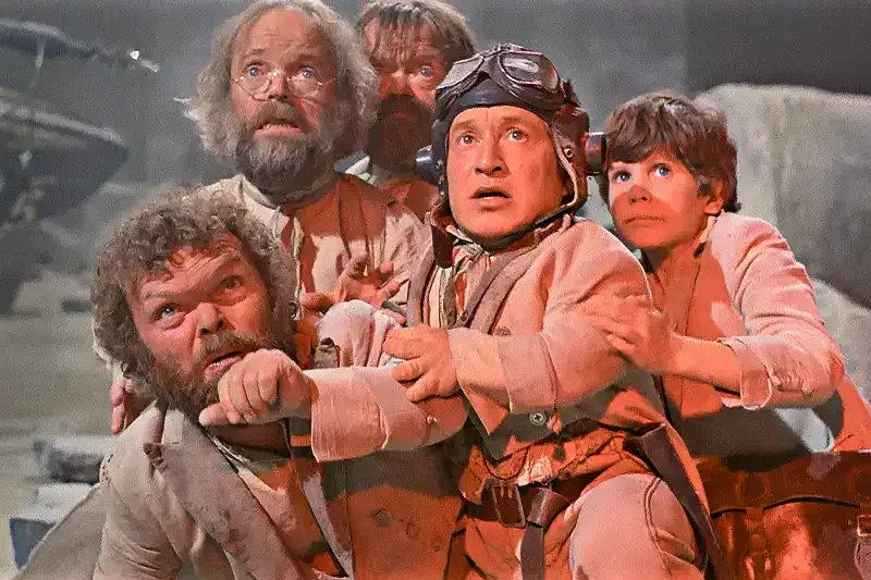 time bandits szene vier kleinwüchsige und ein junge