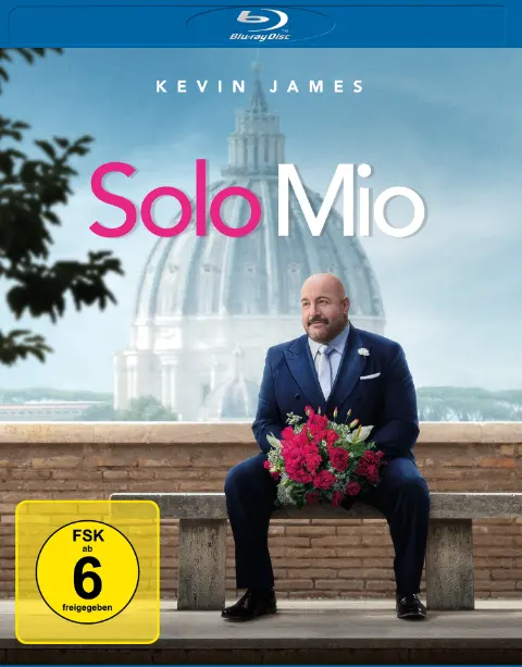 Solo Mio Blu-ray Cover mit Kevin James, Blumenstrauß in Rom