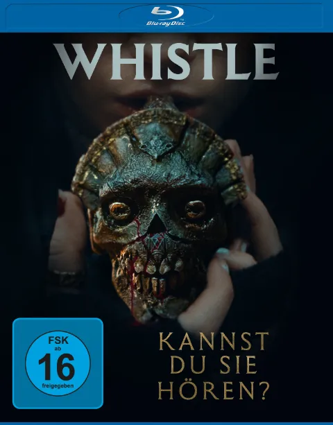Whistle Blu-ray Cover mit gruseligem Totenkopf FSK 16